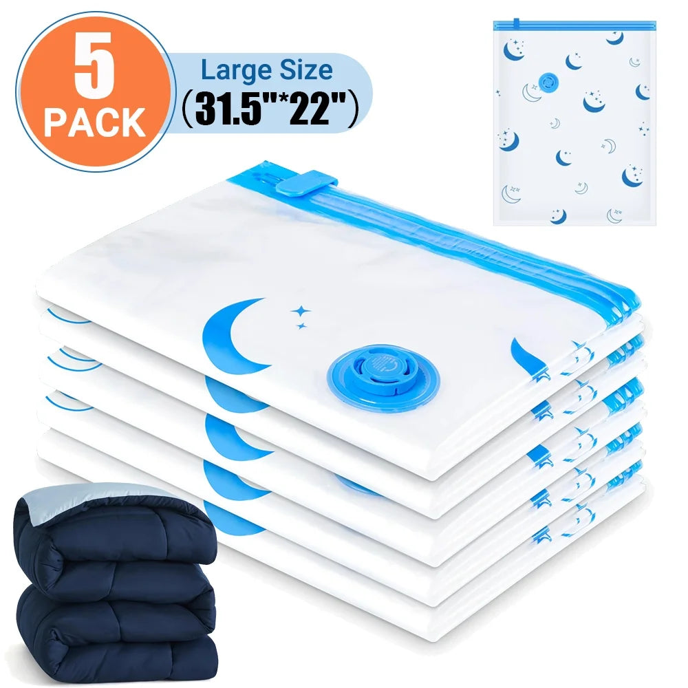 ZALFLEX Vacuum Storage Bags, 20 Combo Vacuum Cleaners Seal Bags with Electric Pump , Reusable Vacuum Compression Space Saving Bag for Travel Moving Blanket Duvets Pillows Quilt